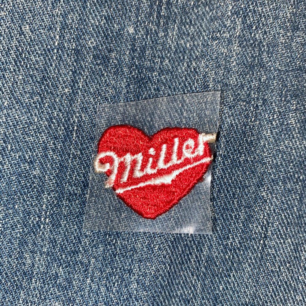 Vintage Miller Lite heart sew on patch ♥️